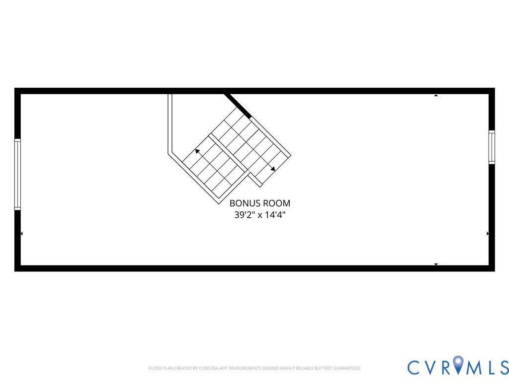 5841 Dorton Lane, Carrington, Glen Allen, VA 23060 Third floor Bonus room or fifth bedroom floor plan.