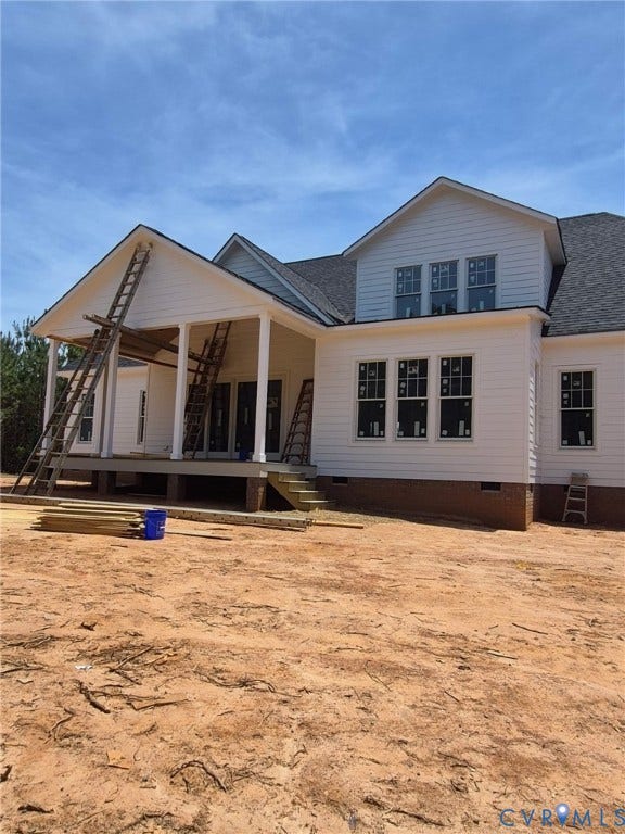1554 Smokey Ridge Road, Breeze Hill, Maidens, VA 23102 Covered rear porch, overlooks wooded preservation areas