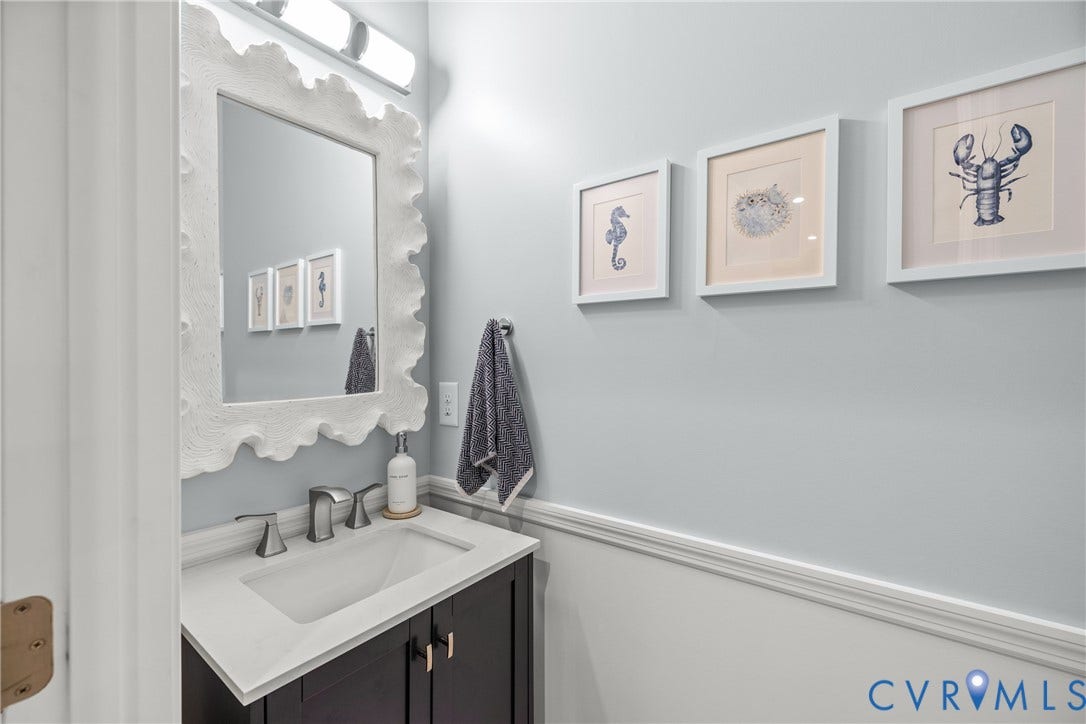 3105 Abruzzo Place, The Villas At Hunton Park, Glen Allen, VA 23059 Newly redone 1/2 bath on the first level.