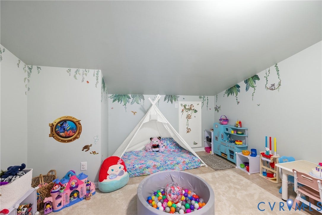 3105 Abruzzo Place, The Villas At Hunton Park, Glen Allen, VA 23059 Storage room turned into a play room. Not heated and cooled, but temperature controlled if the door is left oepn.