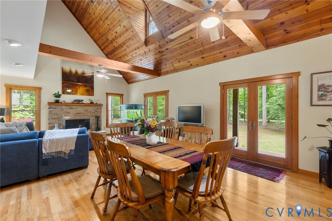 3172 Three Bridge Road, Powhatan, Powhatan, VA 23139 Open style floor plan allows for a flexible space with room for a nice seating area and dining space.