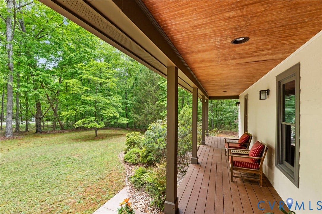3172 Three Bridge Road, Powhatan, Powhatan, VA 23139 Recessed can lighting on the front porch.