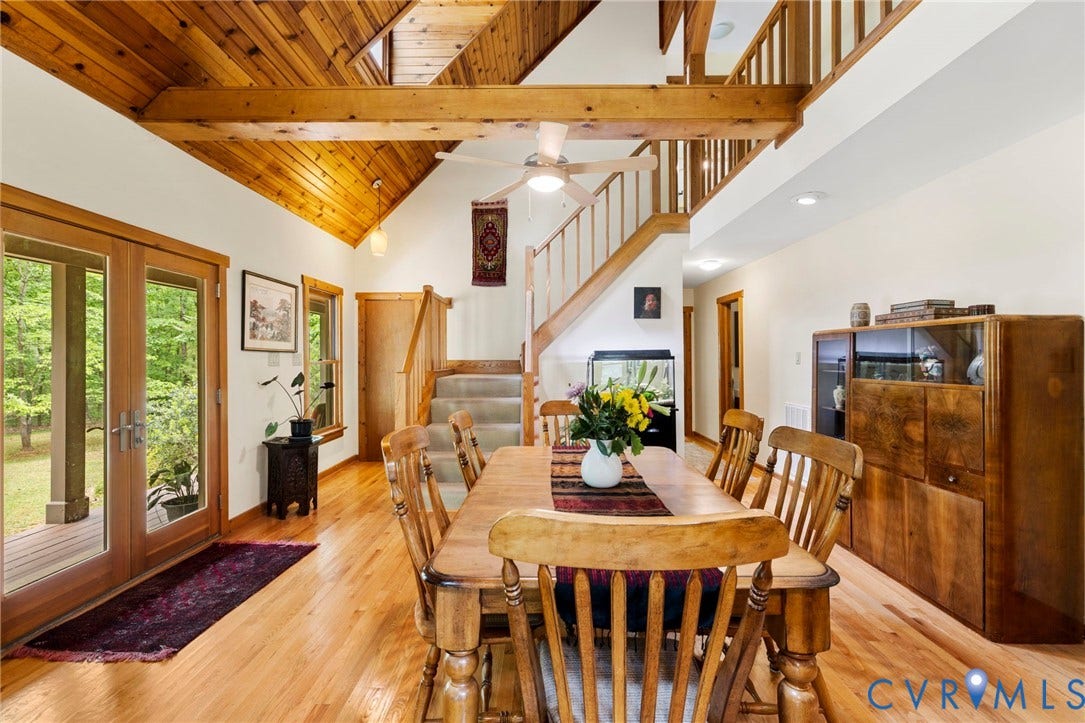 3172 Three Bridge Road, Powhatan, Powhatan, VA 23139 The great room has a flexible layout allowing for multiple uses with space for a large dining area with stairs to the second floor loft area & primary suite.
