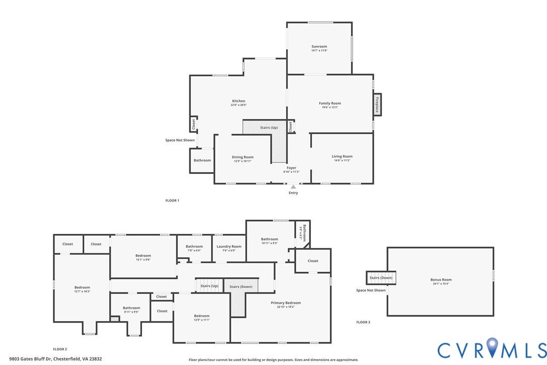 9803 Gates Bluff Drive, Gates Bluff, Chesterfield, VA 23832 Floor plan