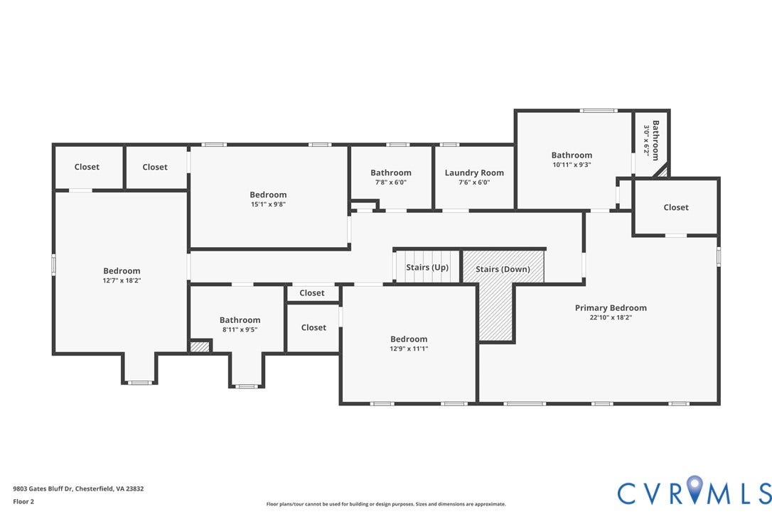 9803 Gates Bluff Drive, Gates Bluff, Chesterfield, VA 23832 Floor plan