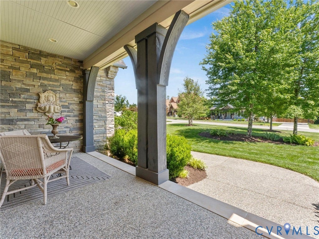 16131 Binley Road, Hallsley, Midlothian, VA 23112 A metal roof above the front porch adds to the architectural character of the home.