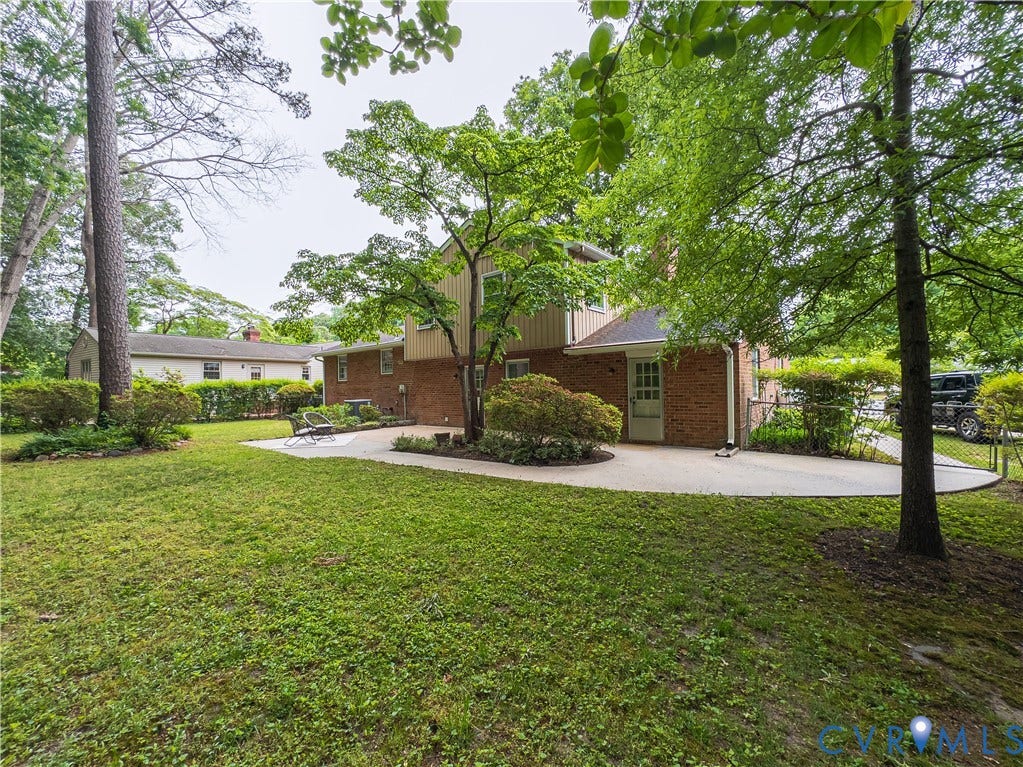 Fenced rear yard, with plenty of room and privacy
