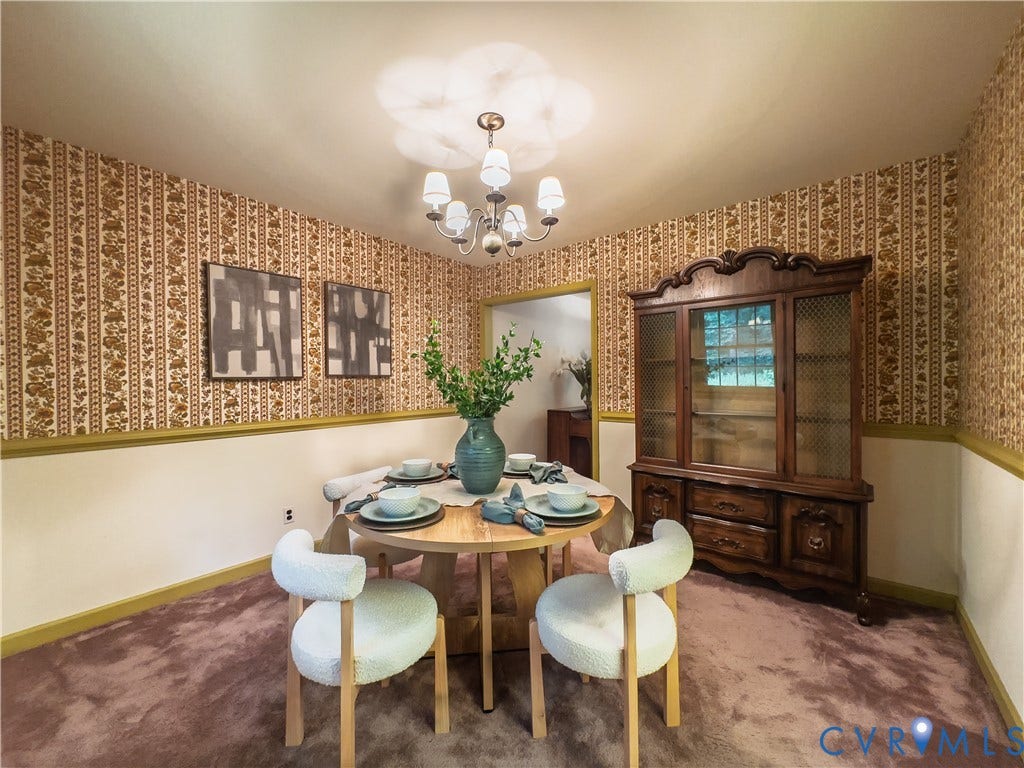 Spacious dining room