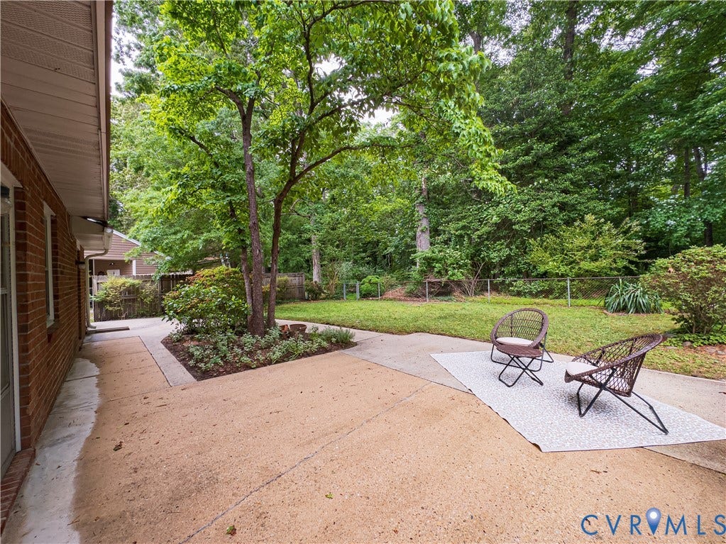 Established landscaping and garden area