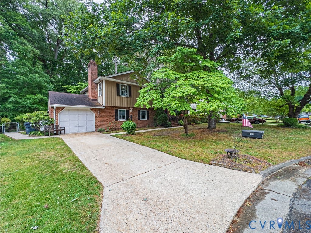 Driveway to attached garage