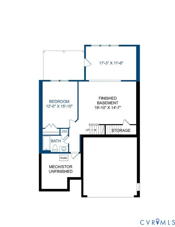 1073 Arbor Heights Terrace, Landon Village, Midlothian, VA 23114 Finished Basement