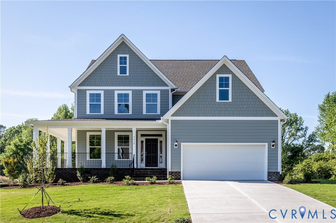 5790 Stingray Point Boulevard, Greenwood Estates, New Kent, VA 23124 This home is to be built. The photo represents the plan, not the actual home. Design selections may vary.
