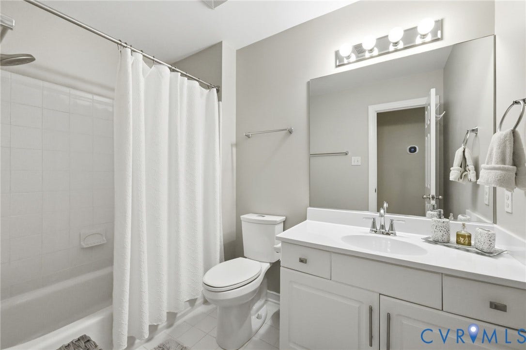 6001 Abington Park Drive, Glen Allen, VA 23059 Upgraded hall bath with fresh paint