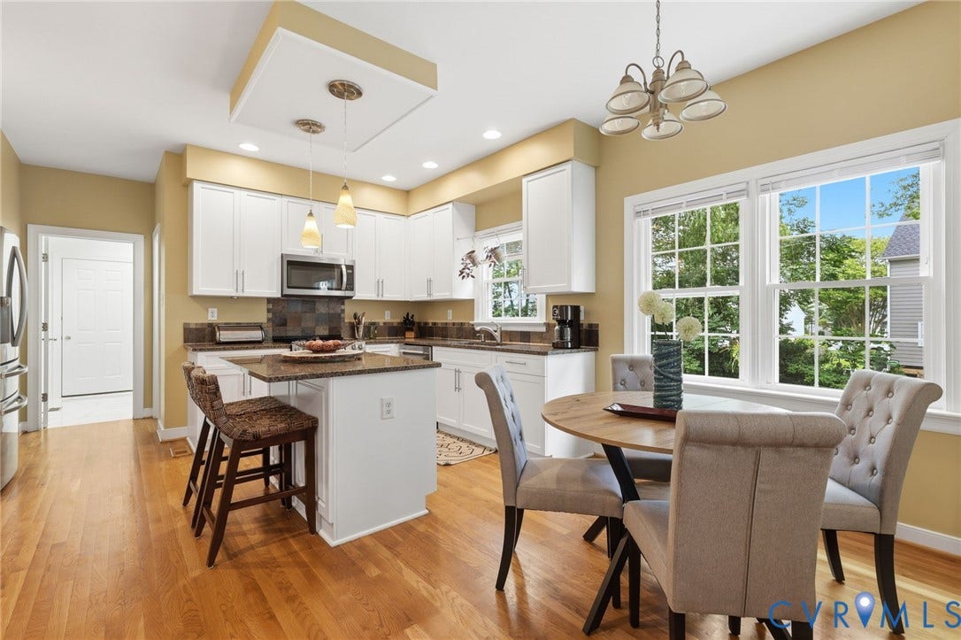 6001 Abington Park Drive, Glen Allen, VA 23059 Breakfast Area overlooks the lovely back yard