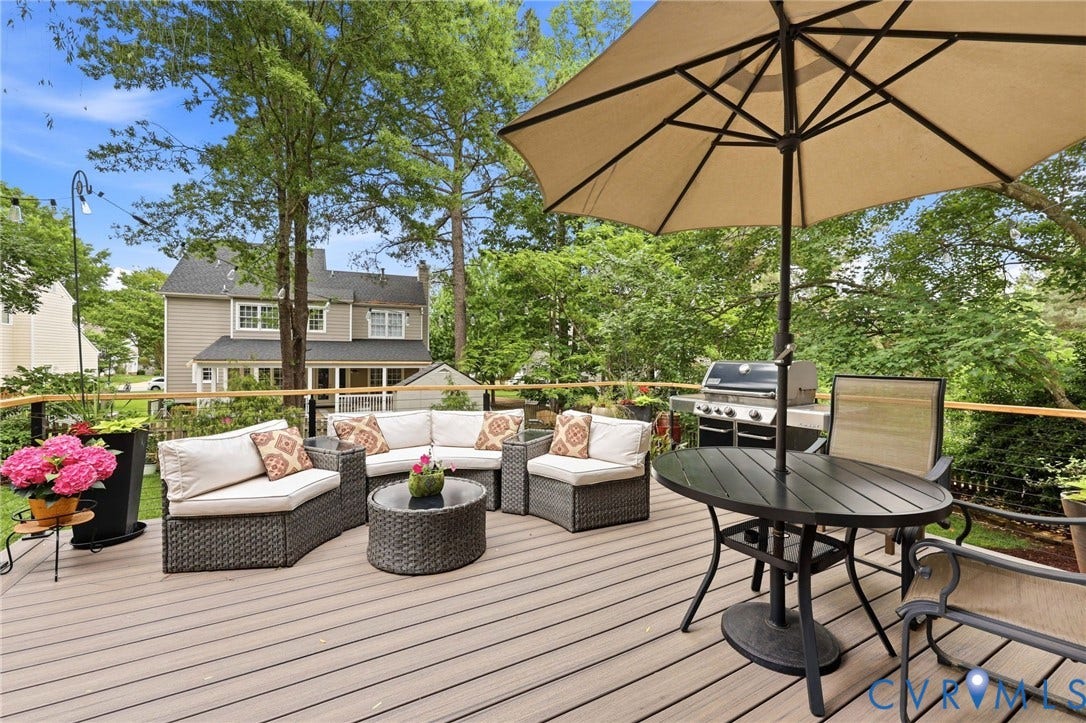 6001 Abington Park Drive, Glen Allen, VA 23059 Spacious layout with gorgeous Trex decking