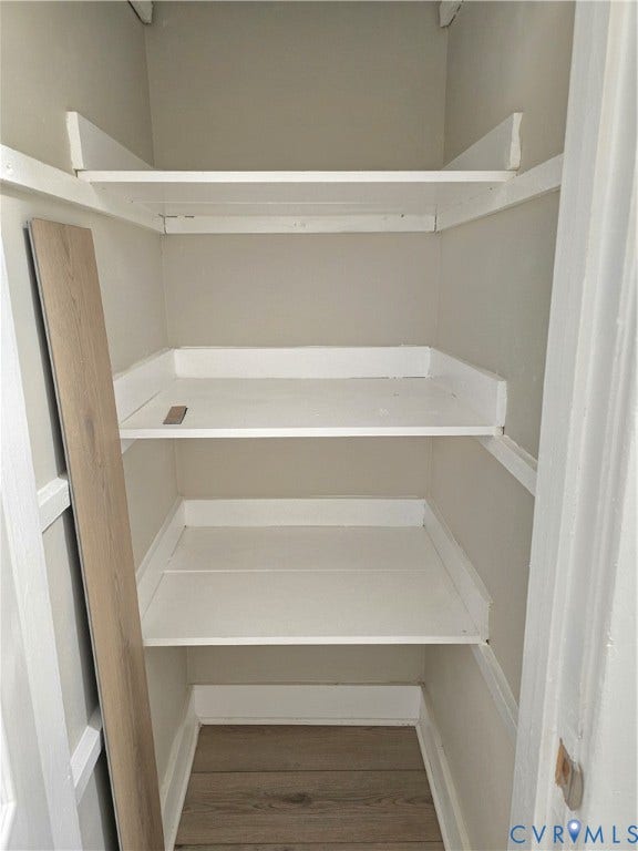 A generously sized linen closet