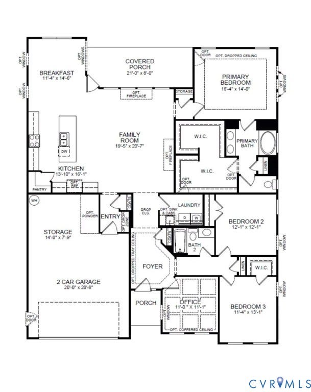 5758 Stingray Point Boulevard, Greenwood Estates, New Kent, VA 23124 First Floor Plan
