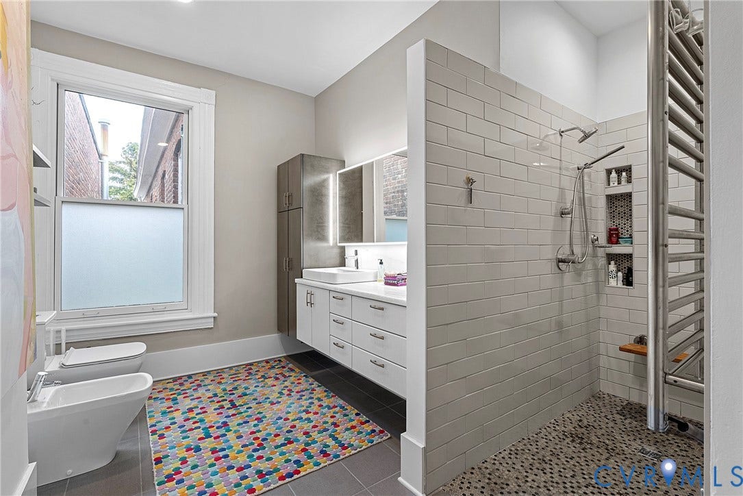 1214 Park Avenue, Historic Fan District, Richmond, VA 23220 European Inspired Primary En-Suite Bathroom