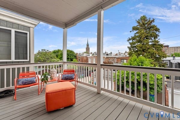 1214 Park Avenue, Historic Fan District, Richmond, VA 23220 Gorgeous porch off bedroom 3- second floor