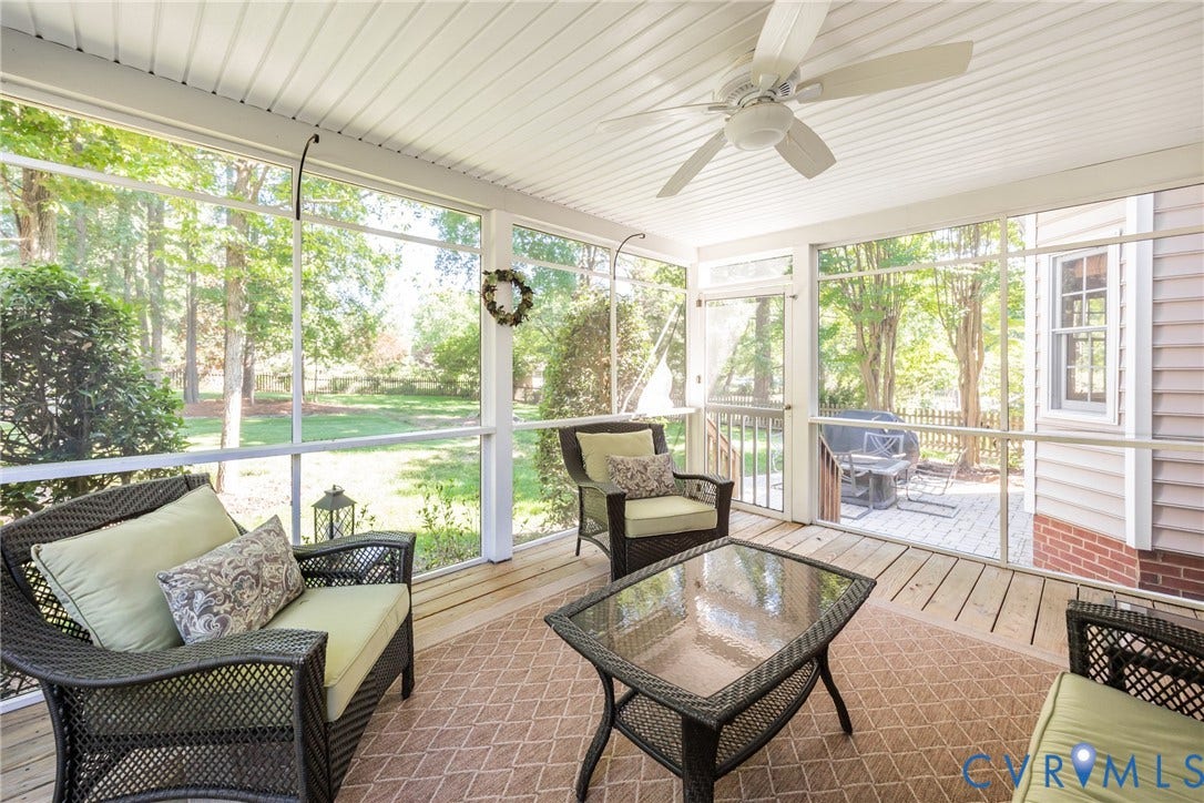 5541 Summer Creek Way, Millstone, Glen Allen, VA 23059 Screened in porch off of the family room.
