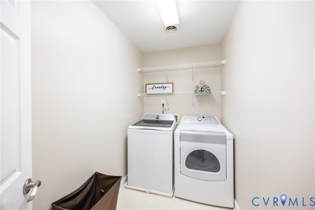 5541 Summer Creek Way, Millstone, Glen Allen, VA 23059 Laundry room with shelves for storage.