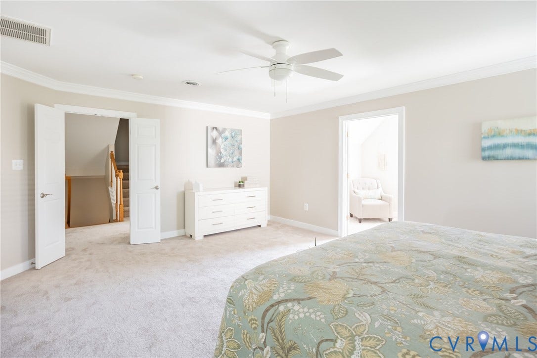 5541 Summer Creek Way, Millstone, Glen Allen, VA 23059 View of the primary bedroom looking out to the hallway.
