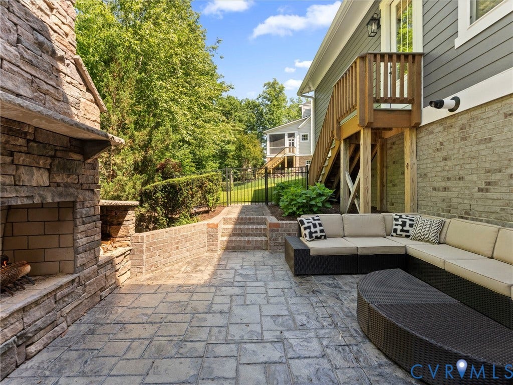 1925 Limbeck Lane, Hallsley, Midlothian, VA 23112 Patio overlooking turf grass and additional door leading out back from mud room