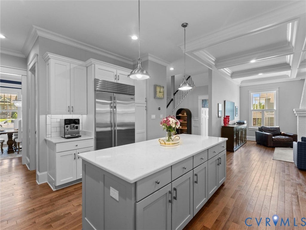 1925 Limbeck Lane, Hallsley, Midlothian, VA 23112 Open-concept kitchen, family room and dining space