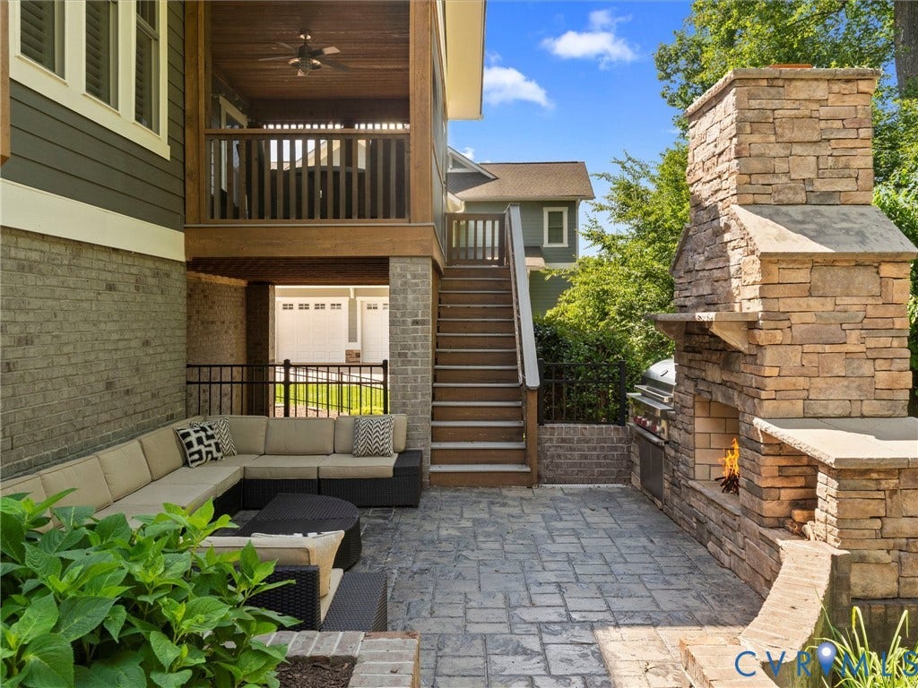 1925 Limbeck Lane, Hallsley, Midlothian, VA 23112 Patio w/ wood burning fireplace