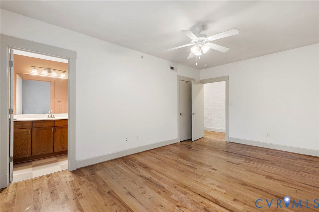 407 S Cherry Street, #U202, Oregon Hill, Richmond, VA 23220 Access to bathroom and walk in closet on left