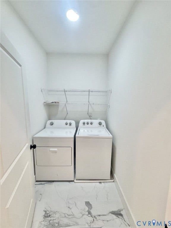 Side-by-side washer and dryer included!