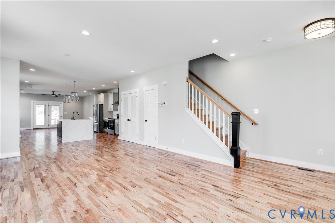 There will be option of stained concrete floors on 1st floor or upgrade to LVP.
