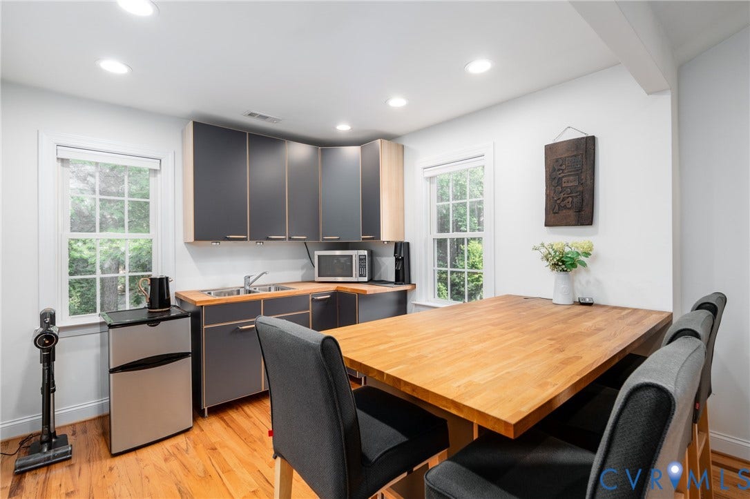 3124 Rock Cress Lane, Mill Forest, Sandy Hook, VA 23153 Guest House Kitchen with convenient island and pull up bar.