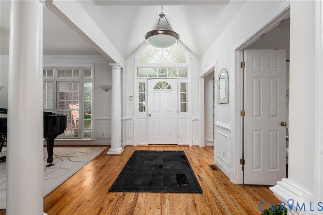 3124 Rock Cress Lane, Mill Forest, Sandy Hook, VA 23153 Entry Hall with Music Room on the left