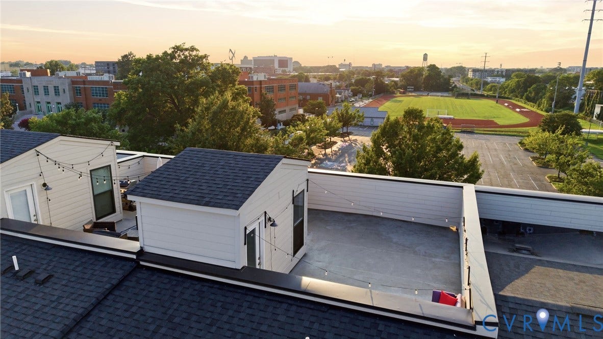 1121 N Lombardy Street, #B, Carver Square, Richmond, VA 23220 Drone Picture of Terrace