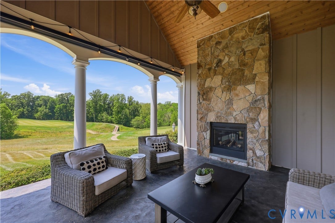 14849 Elliot Ridge Way, Glen Allen, VA 23059 Covered Patio off Kitchen/Golf Course View