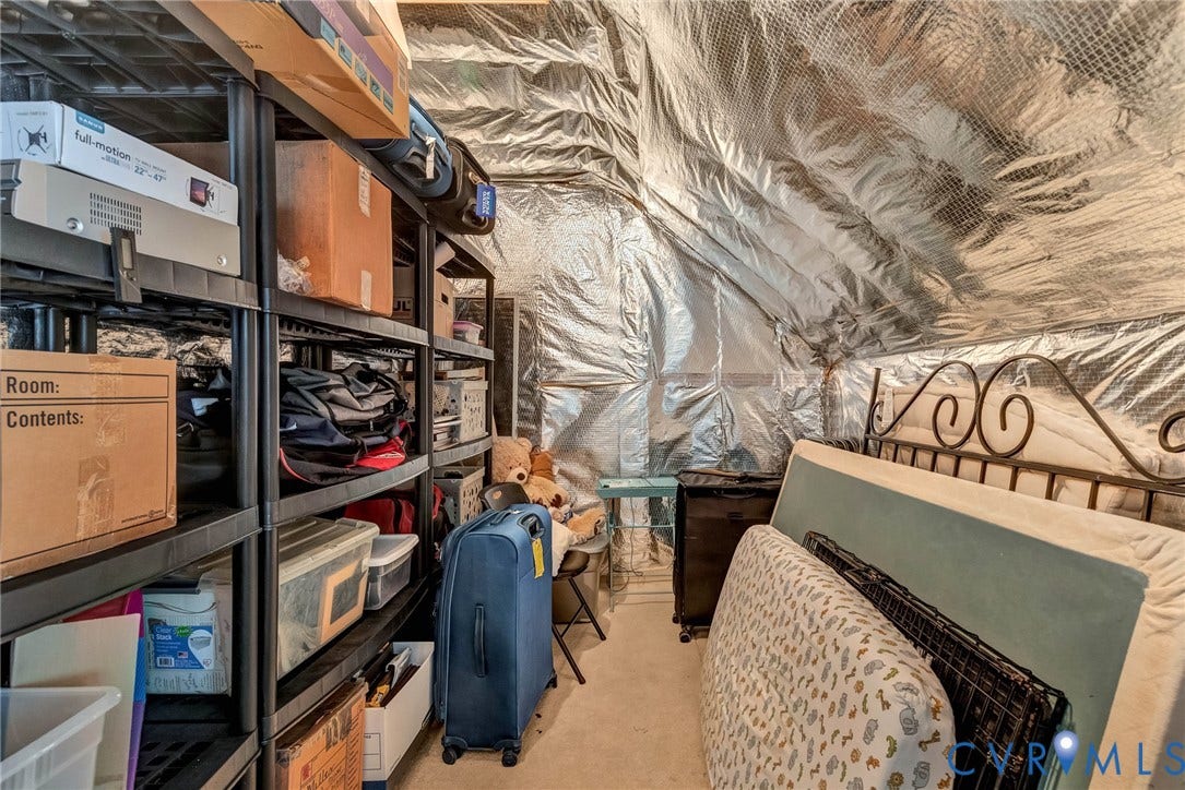 201 Maymont Way, Manakin Sabot, Manakin Sabot, VA 23103 There are two walk in attic storage areas. The one at the top of the stairs is both heated and cooled and has additional under eave storage.