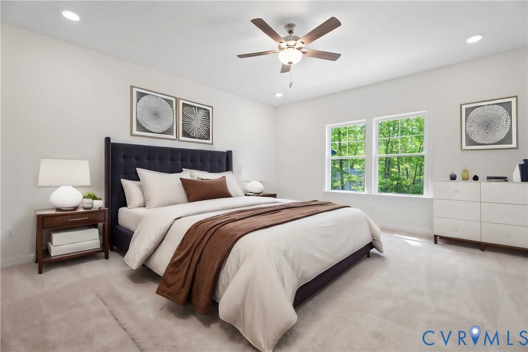 TBD Buckners (Lot 7) Lane, Compass Cove, Mineral, VA 23117 First-floor primary bedroom, virtually staged