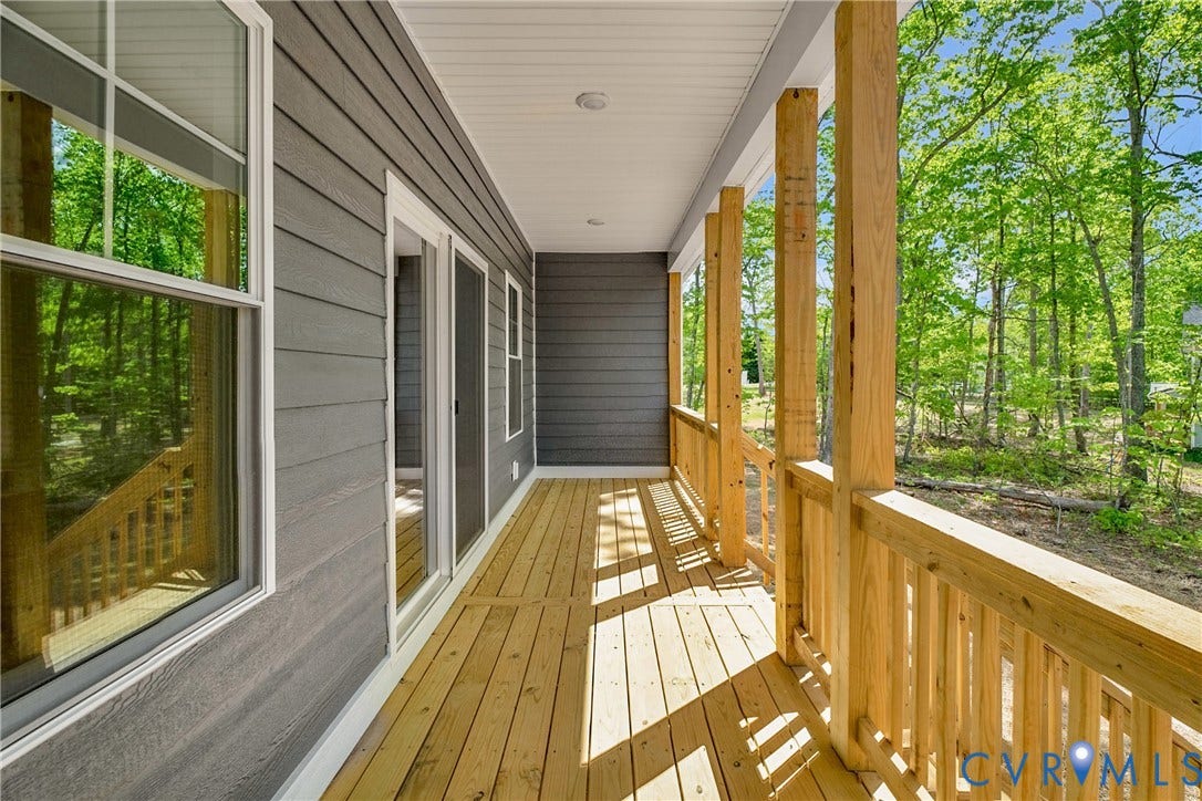 TBD Buckners (Lot 7) Lane, Compass Cove, Mineral, VA 23117 Covered back deck