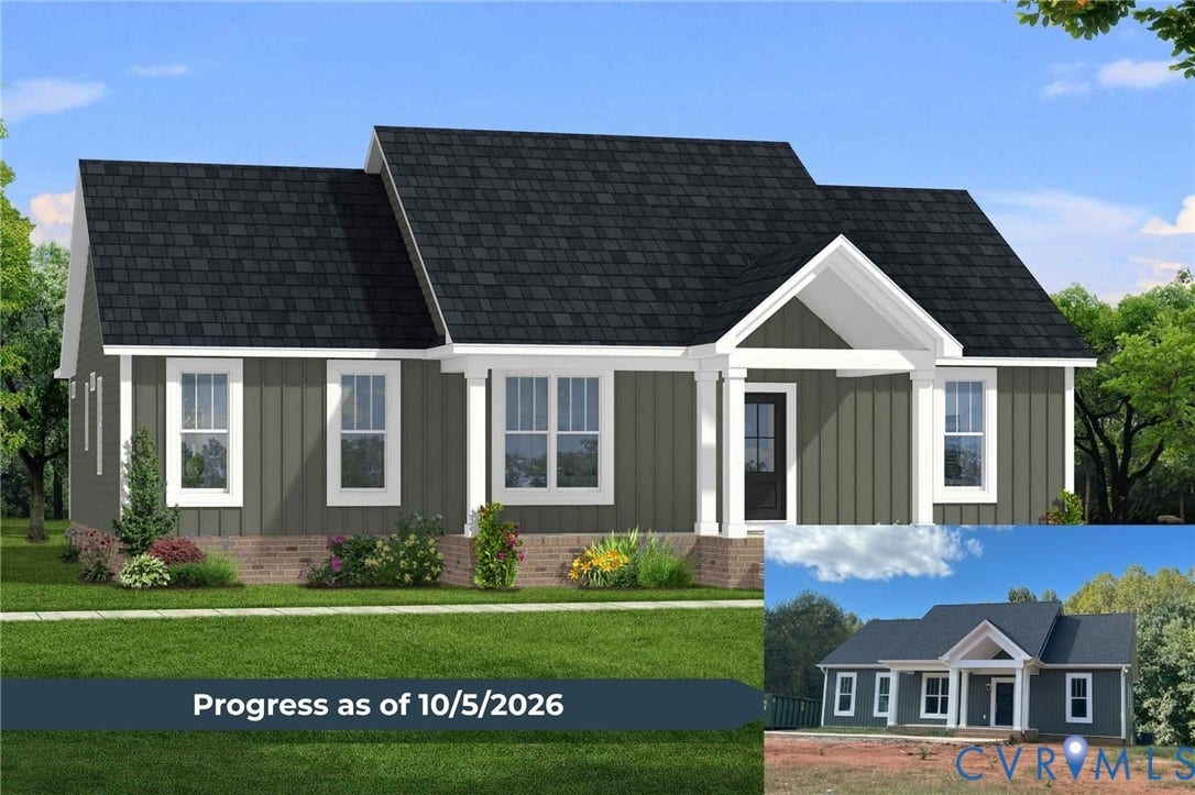 105 Woodson Mill Drive, Louisa, VA 23093 Rendering & Progress Photo