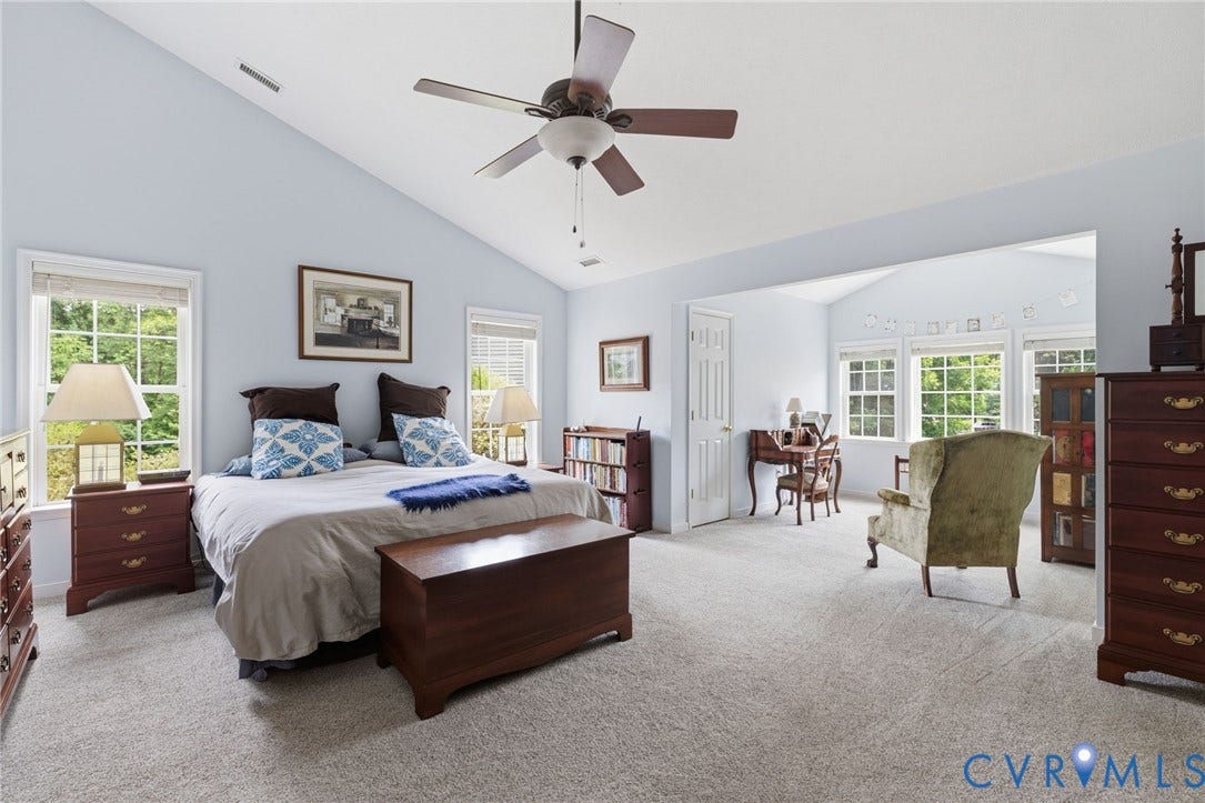 12028 Bennett Court, Glen Allen, VA 23059 Vaulted ceiling with sitting room and 2 walk in closets