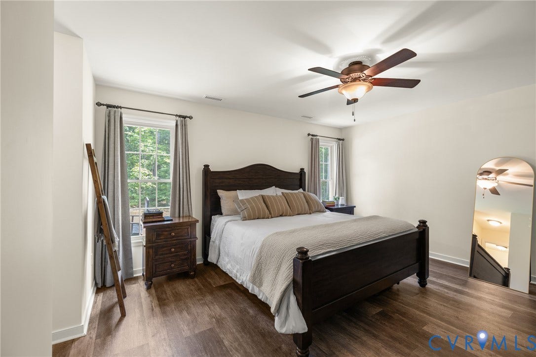 2803 Preston Park Way, Preston Park, Sandy Hook, VA 23153 Primary Bedroom w/ Ensuite Bath and 2 Closets. New LVP Flooring.