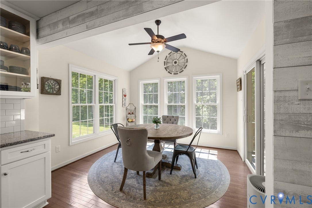 2803 Preston Park Way, Preston Park, Sandy Hook, VA 23153 Vaulted sun room creates a cozy breakfast nook or sitting area.