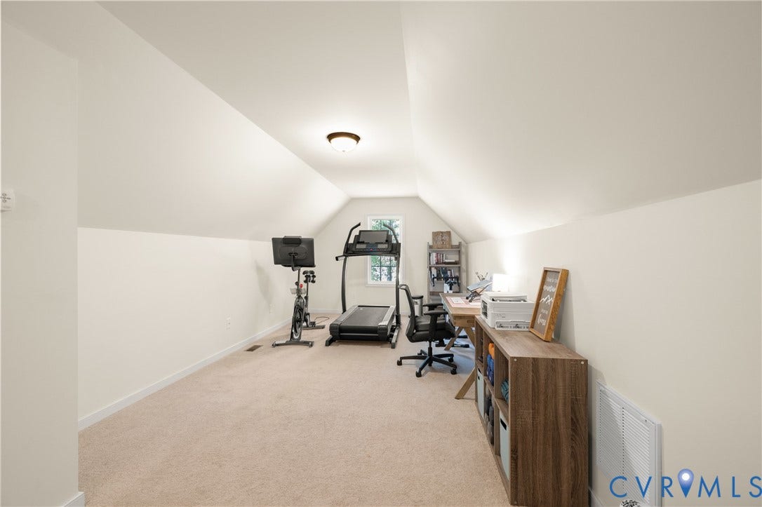 2803 Preston Park Way, Preston Park, Sandy Hook, VA 23153 Second level bonus room (bedroom 4 in tax records). Great flex space currently an office and home gym.