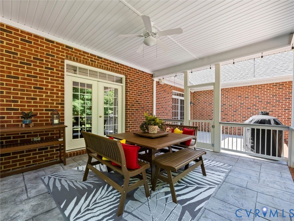2821 Lightner Court, Maple Grove, Powhatan, VA 23139 Rear Covered Porch