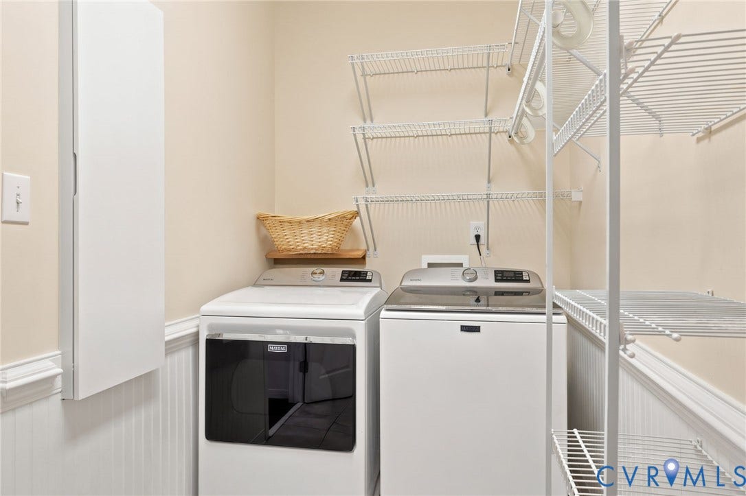 4701 Regal Oaks Road, Glen Allen, VA 23059 Located on first floor, tons of shelving and a laundry shoot. A perfect mudroom