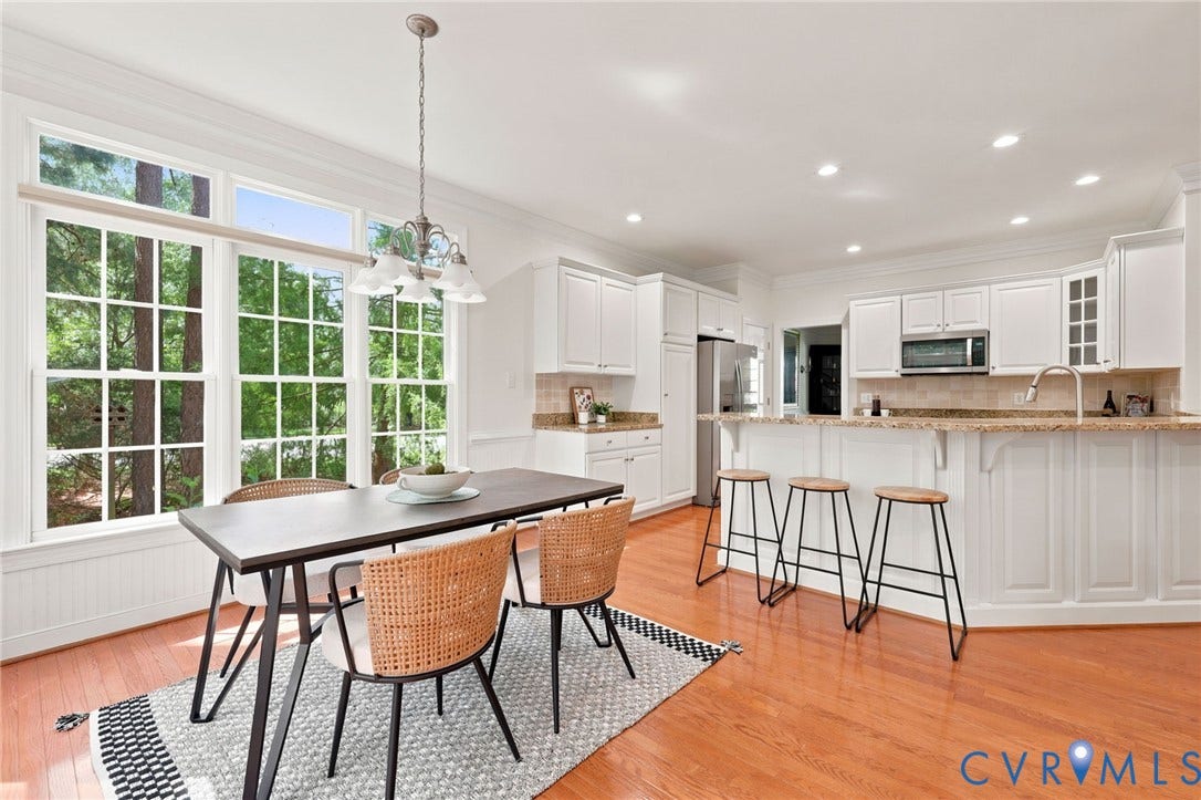 4701 Regal Oaks Road, Glen Allen, VA 23059 This eat in area is light and bright and open to both the kitchen and family room. Perfect place to enjoy casual dining