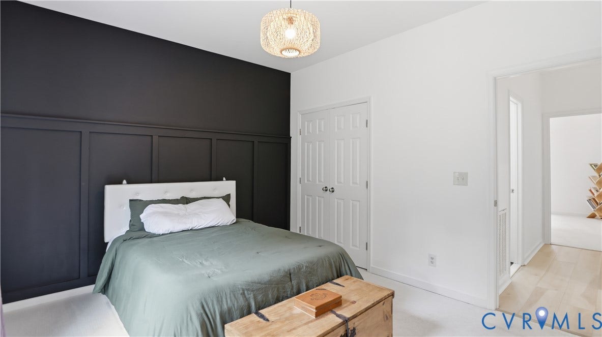 2406 Emanuel Church Road, Powhatan, VA 23139 Accent wall featuring wainscoting detail and recessed lighting