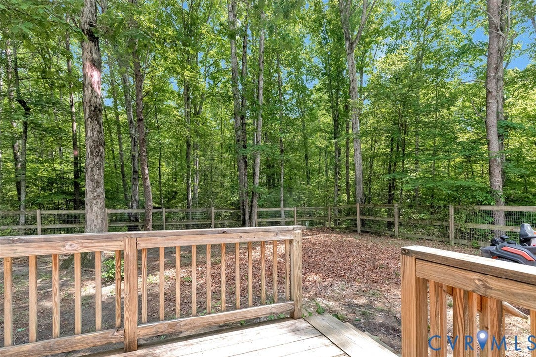 501 Bent Creek Lane, Bent Creek, Bumpass, VA 23024 Rear deck with fenced in back yard