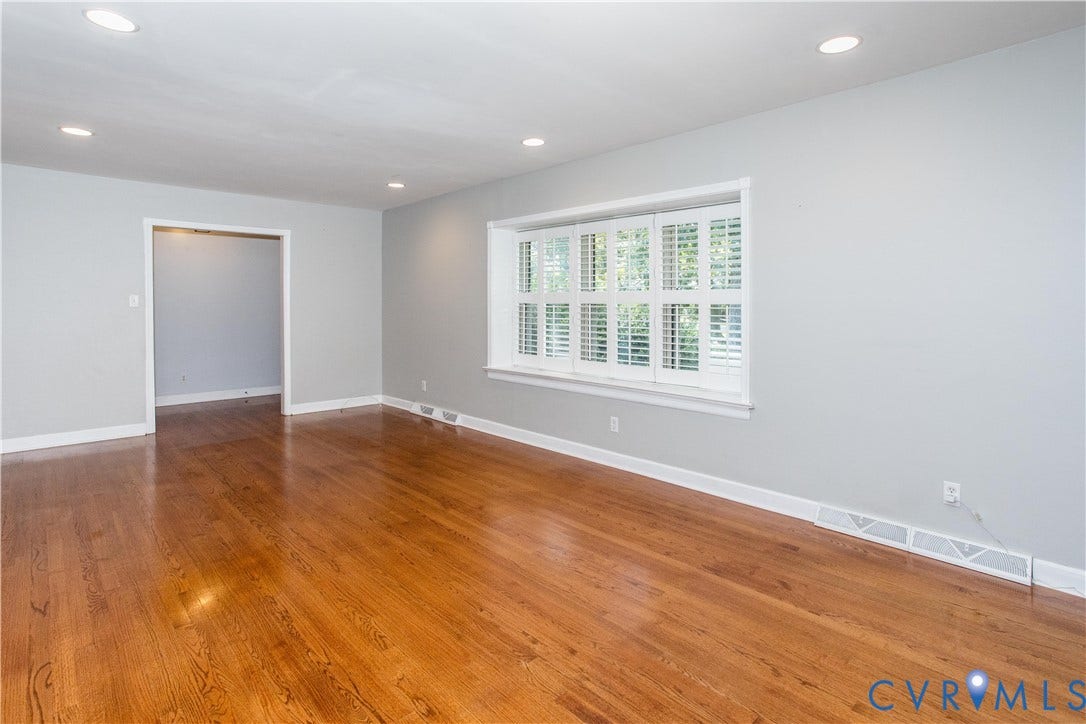4512 Wraywood Avenue, Preston Place, Chester, VA 23831 Hardwood flooring throughout, recessed lighting, white window shutters, and white trim